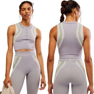 NWOT Free People FP Movement Free Kick Muscle Tank Crop Top Women's M/L Purple